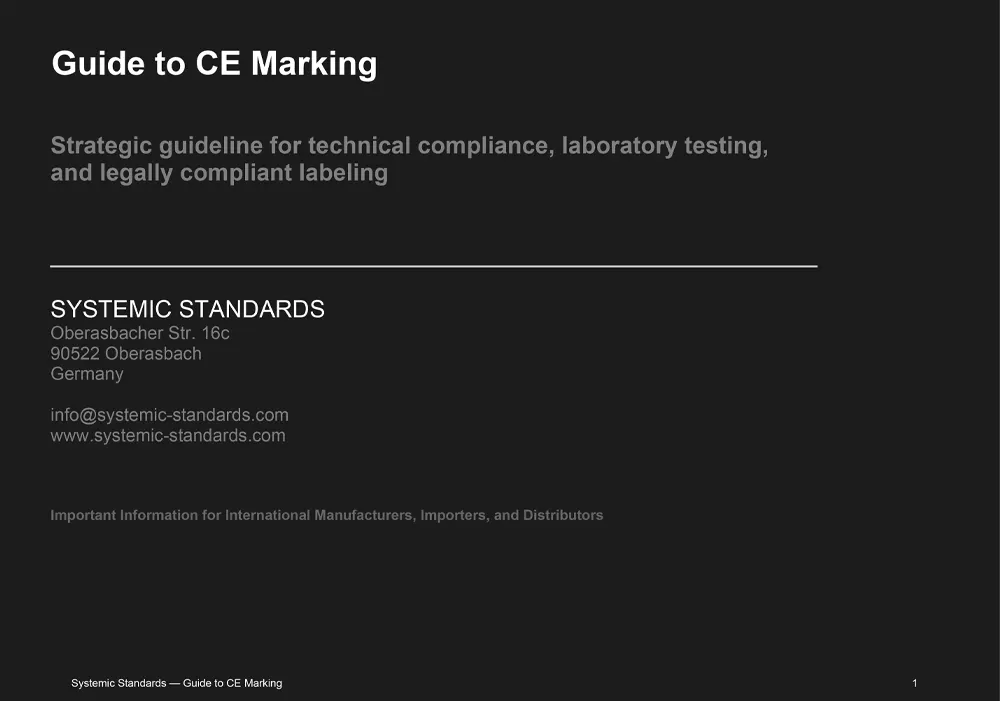 Strategic guideline for technical compliance, laboratory testing, and legally compliant labeling within the European single market